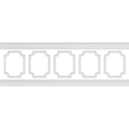 Ekena Millwork 94 1/2"L (Adjustable 32"H to 36"H) Ashford Scalloped Panel Traditional Wainscot Paneling Kit WPKUSC011P032